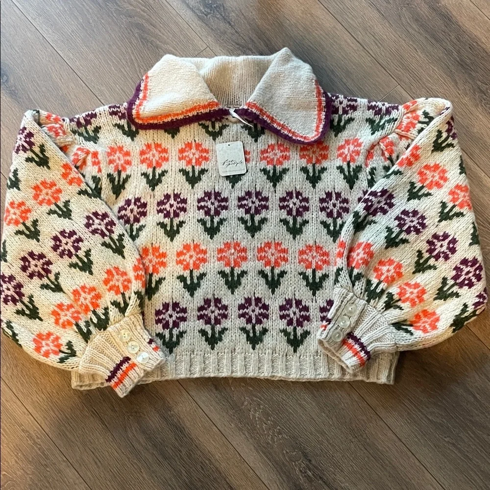 Free People Frills Softspun Knit Sweater